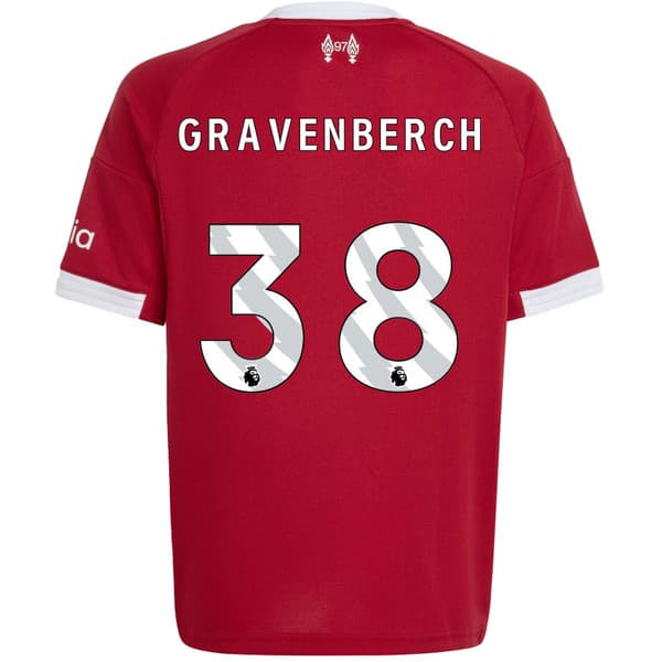 adidas Liverpool Thuis Shirt Gravenberch 38 Kids