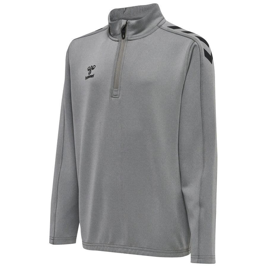 hummel Trainingsshirt Core Met Halve Ritssluiting, Grijs Kids