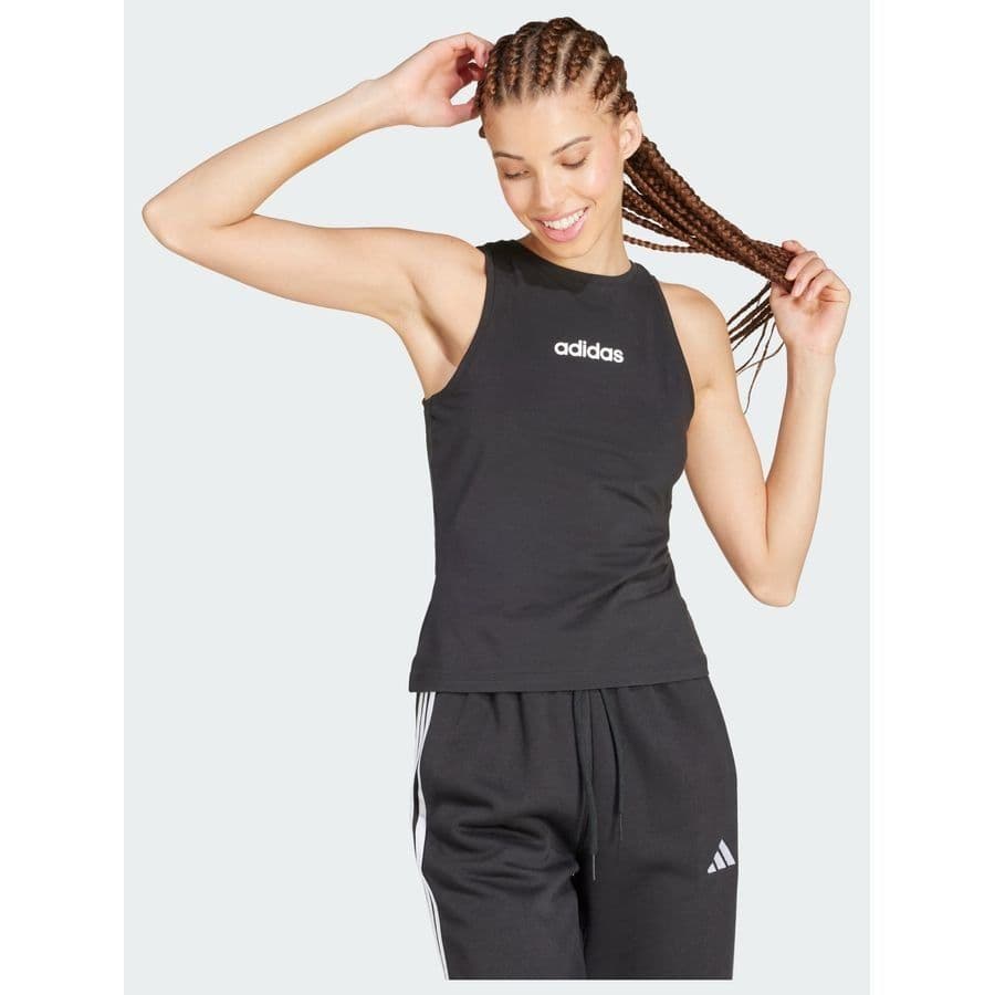 adidas Essentials Linear Slim-fit Katoenen Tanktop