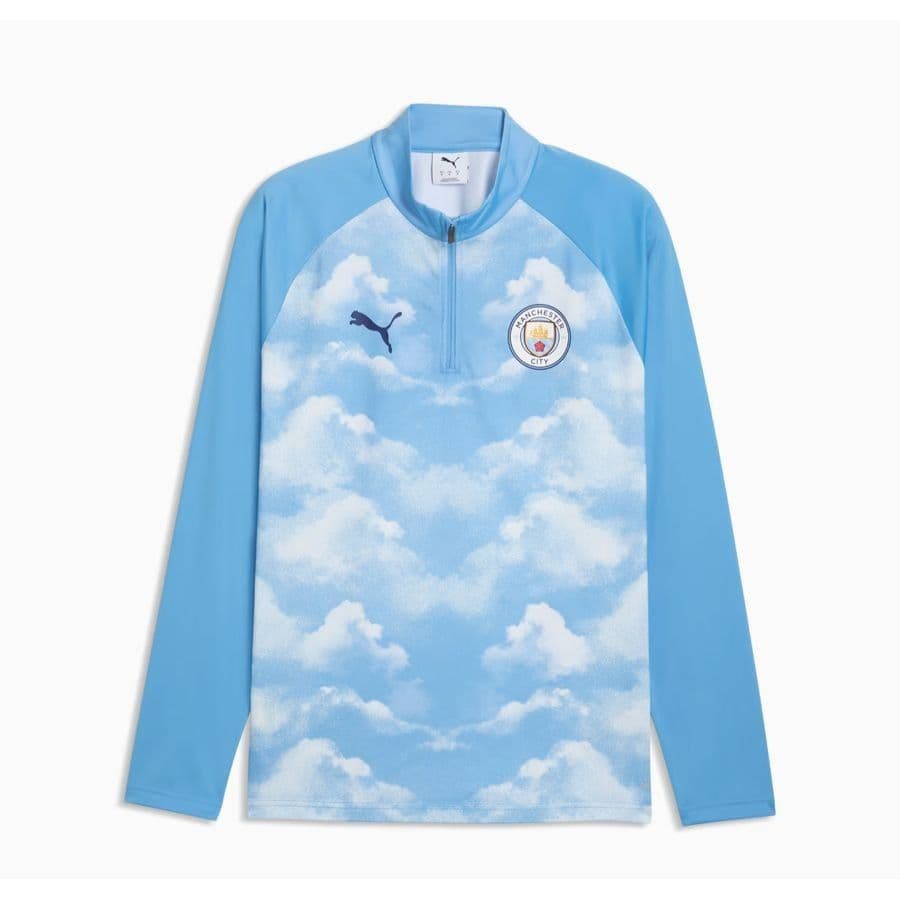 Puma Manchester City Trainingsshirt Kwartrits Warm Up Kids