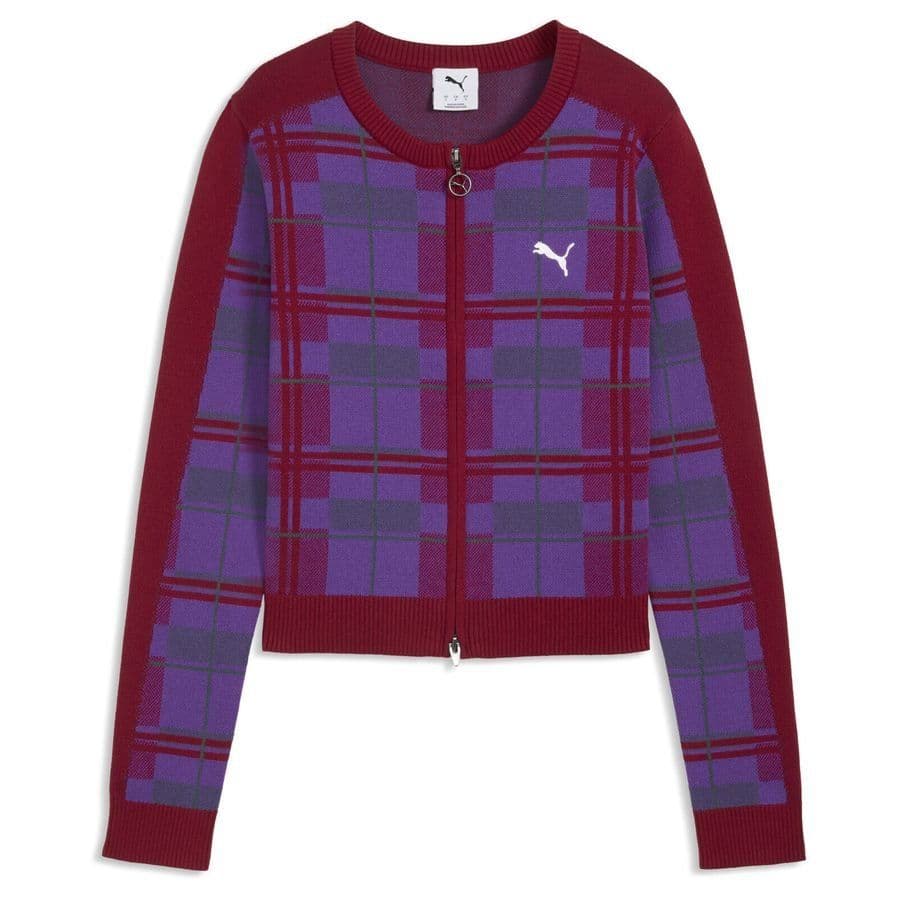 Puma T7 Tartan Slim Strickjacke Dames