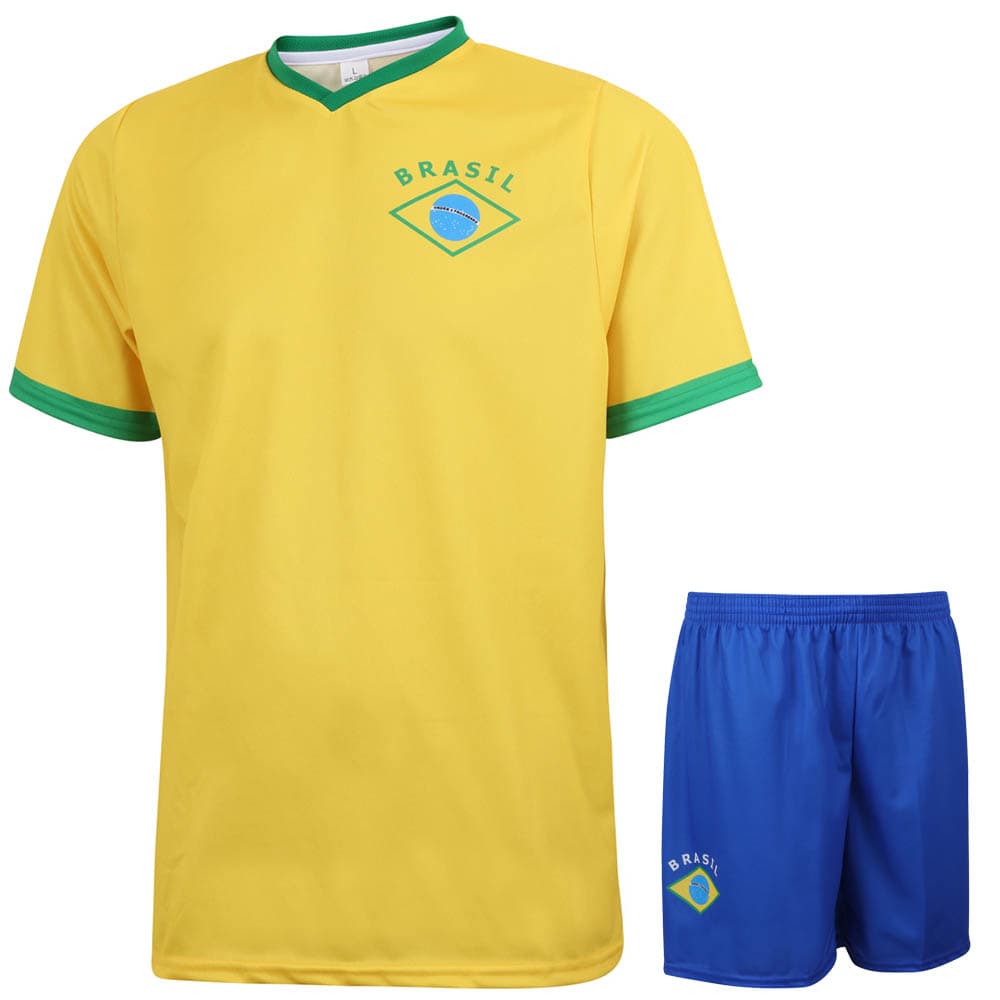 Kingdo Brazilie Voetbaltenue Thuis - Eigen Naam