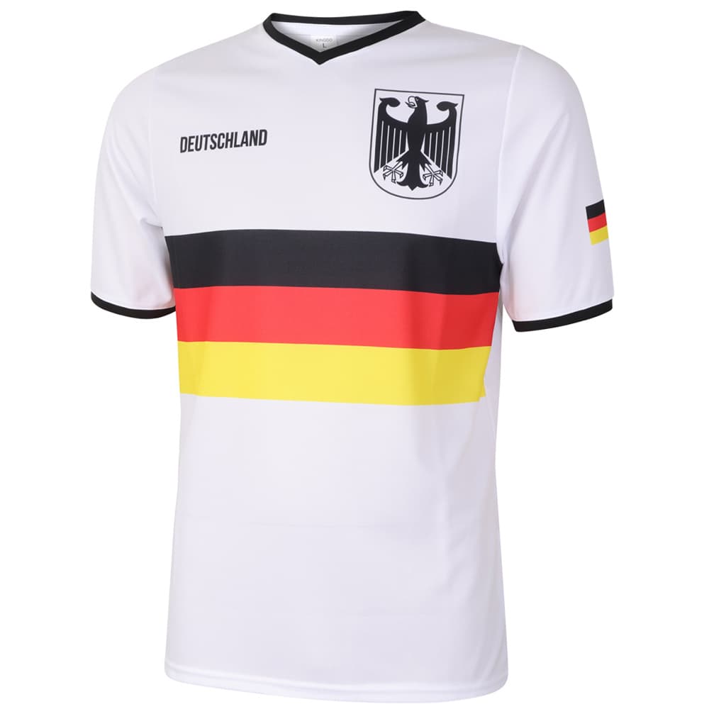 Kingdo Duitsland Voetbalshirt Thuis - Eigen Naam - Vlag