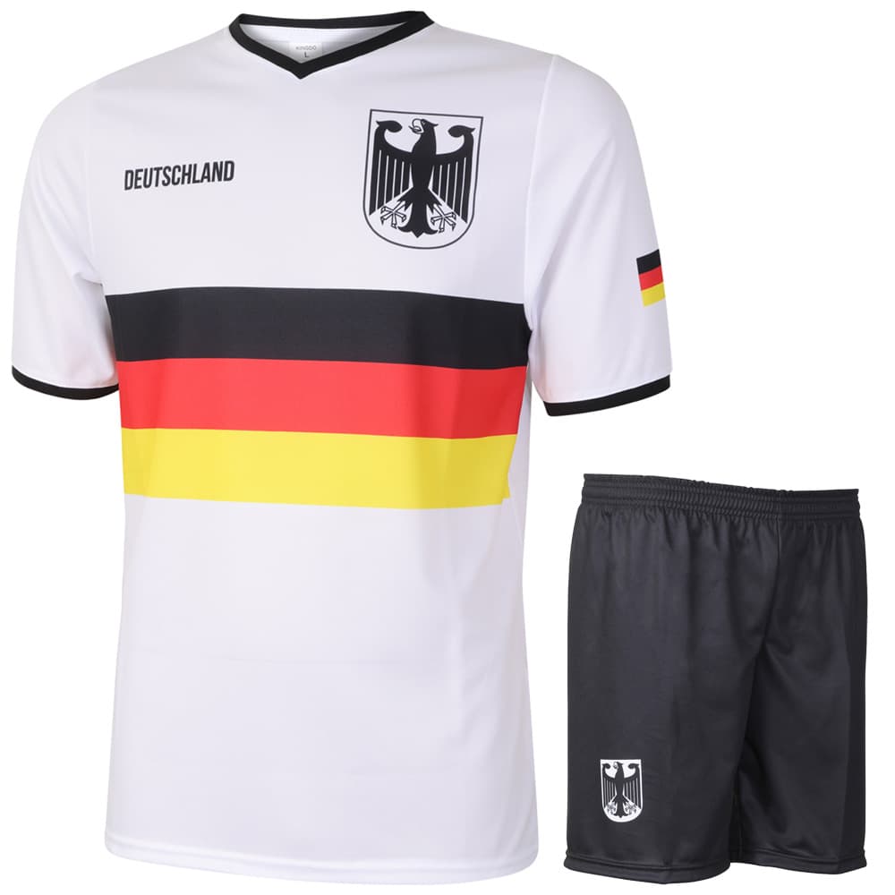 Kingdo Duitsland Voetbaltenue Thuis - Eigen Naam - Vlag
