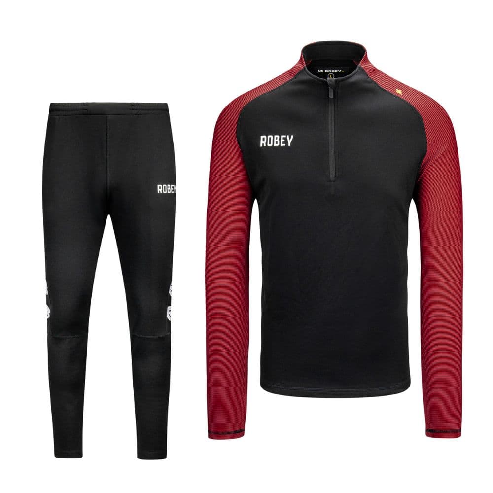 Robey Performance Half-Zip Trainingspak Kids in Zwart Rood