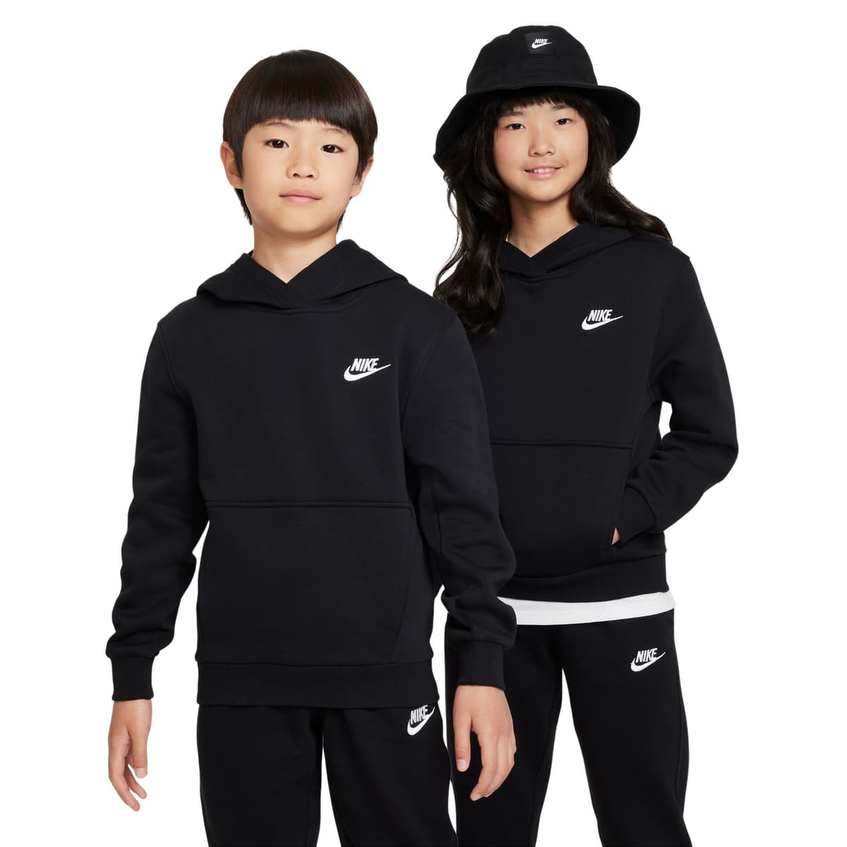 Nike Sportswear Club Fleece Hoodie Kids in Zwart Wit