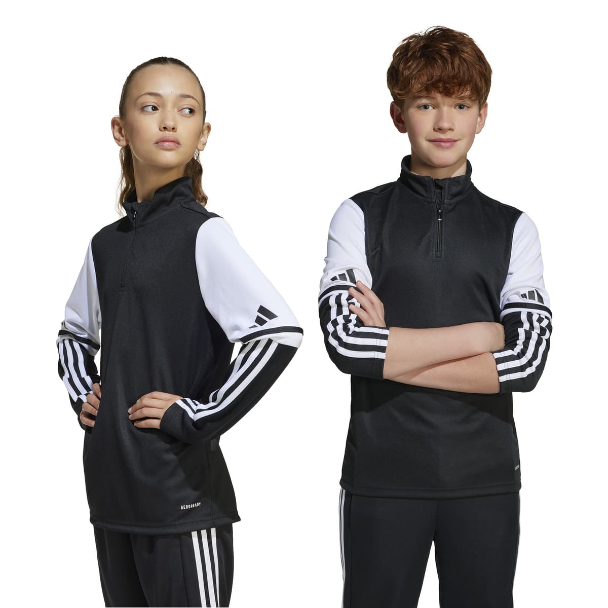 adidas Squadra 25 Trainingstrui 1/4-Zip Kids in Zwart Wit
