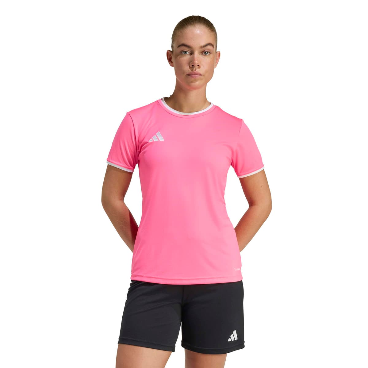 adidas Entrada 26 Voetbalshirt Dames in Lichtroze Wit