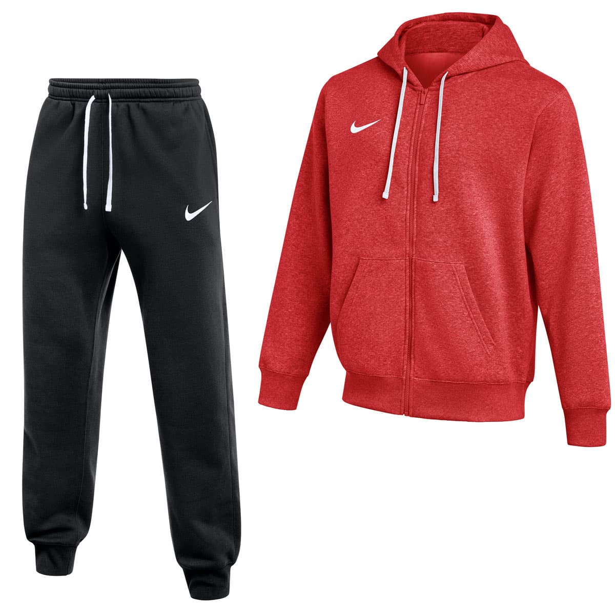 Nike Park 26 Fleece Vest Joggingpak in Rood Zwart