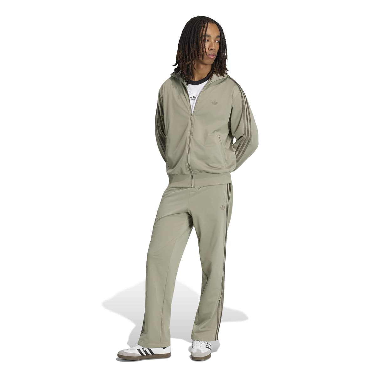 adidas Firebird Trainingspak in Groen Donkergrijs