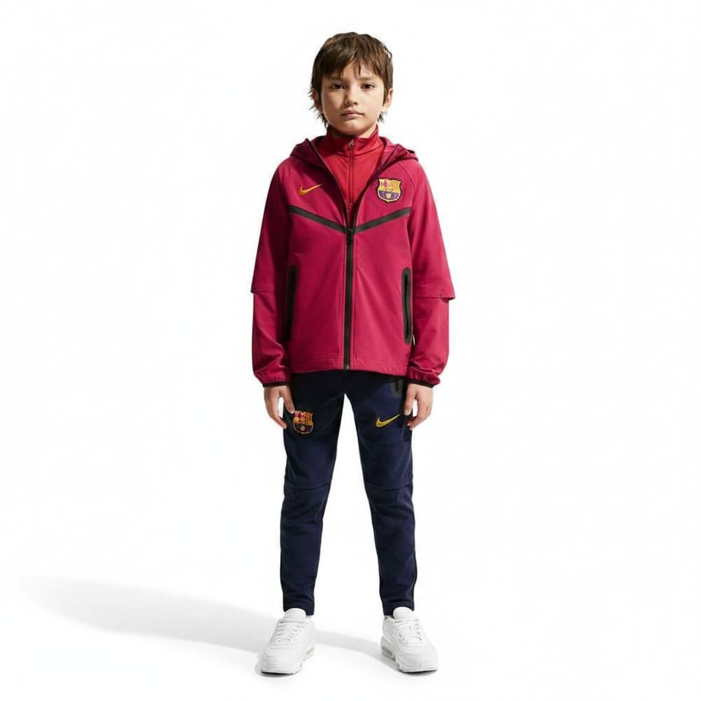 Nike FC Barcelona Tech Woven Trainingspak Hooded Full-Zip 2026-2027 Kids