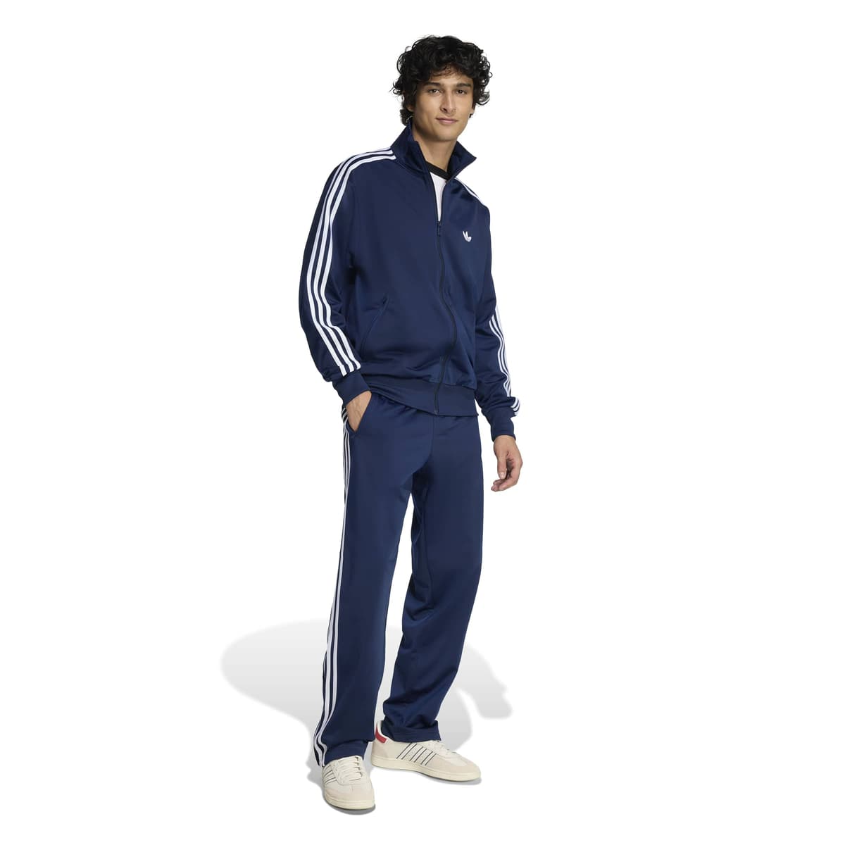 adidas Firebird Trainingspak in Donkerblauw Wit