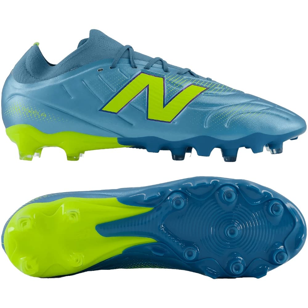 New Balance Tekela V5 Team Low Gras Voetbalschoenen (FG) Metallic