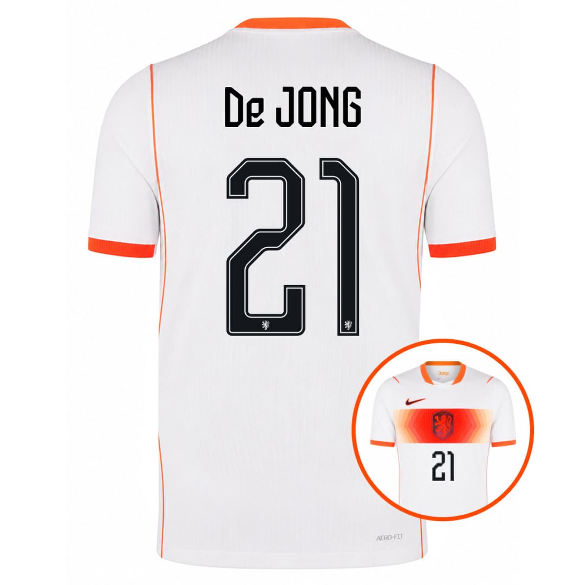 Nike Nederland De Jong 21 Uitshirt Authentic 2026-2028