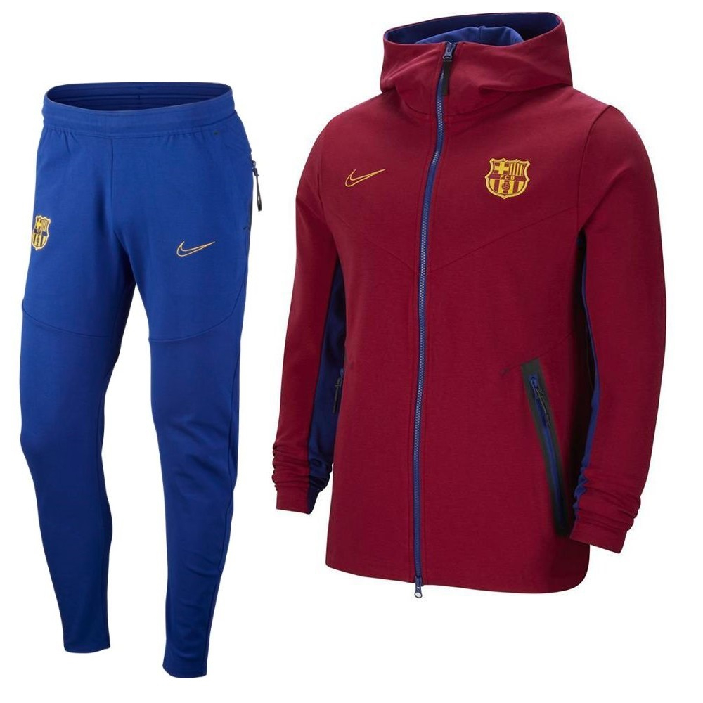 Nike FC Barcelona Tech Fleece Pack Trainingspak 20202021 Rood Blauw